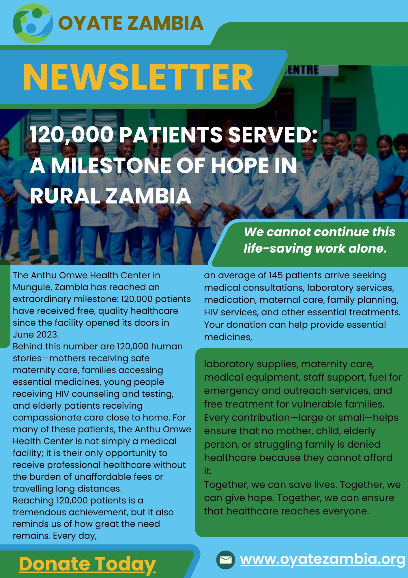 120,000 Patients Served: A Milestone of Hope in Rural Zambia