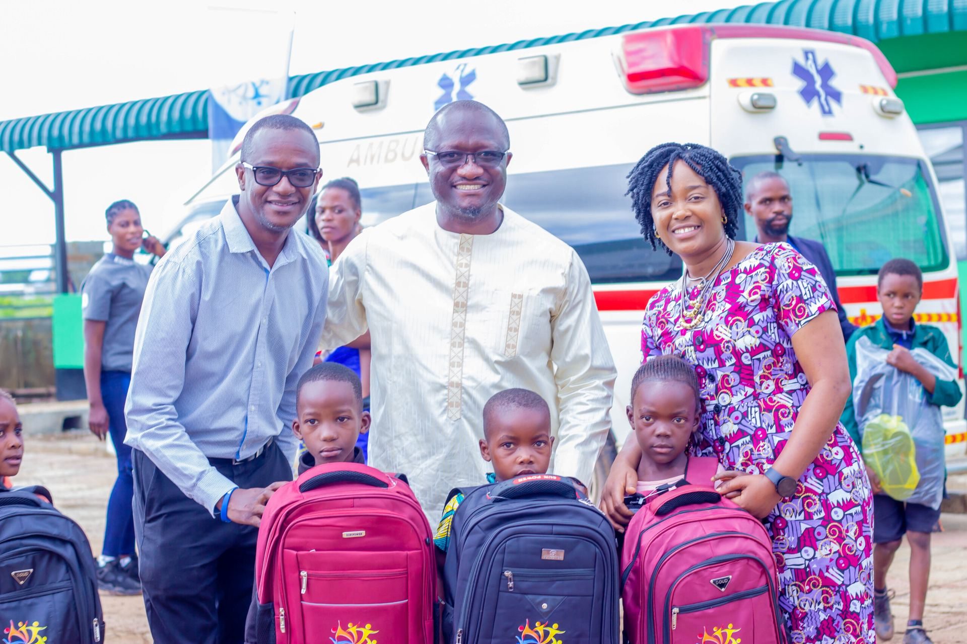 Oyate Zambia Back to School Drive handing out backpacks
